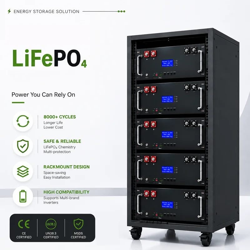 Rack-Mounted Battery Module 19 inch LiFePO4